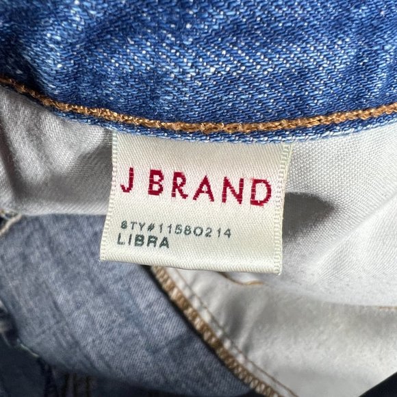 J Brand Jean Shorts Women 29 Libra Mid Rise Blue Distressed Cut Off Denim Cotton - Picture 5 of 15